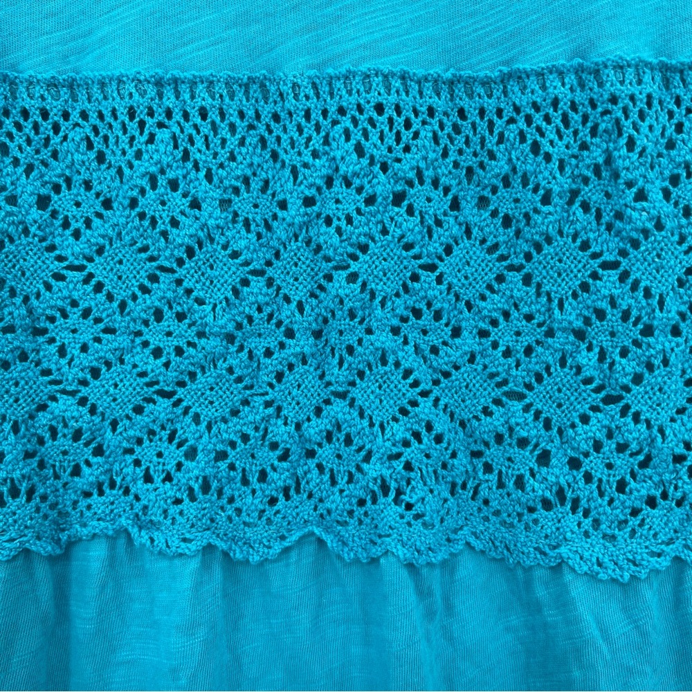 Lane Bryant Blue Knit Lace Maxi Skirt 14/16 - Picture 4 of 9